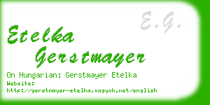 etelka gerstmayer business card